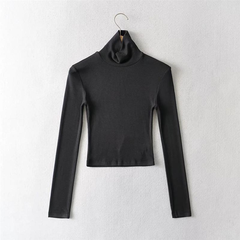 Women T-Shirt Spring and Autumn Women's Slim-Fit Short Long Sleeve T-shirt Bottoming Shirt