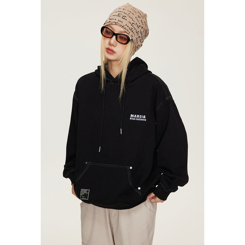 Unisex Hoodie Coat Retro Hooded Sweater Men and Women Loose Casual