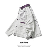 Graffiti Bomber Jacket Corduroy Jacket for Men