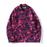Bathing Ape Jacket Spring Fashion Brand Embroidered Chinese Style Retro Camouflage Stand Collar Tangzhuang Shirt