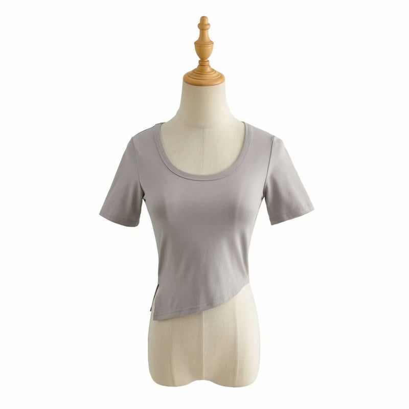 Women T-shirt Summer round Neck Short Sleeves T-shirt Top