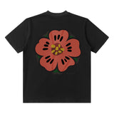 Men T Shirt Vintage Print Short Sleeves T-shirt Men and Women Old Summer Loose