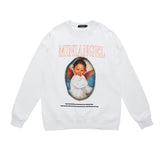 Men Long Sleeve Shirt Vintage Floral Print Long Sleeves T-shirt Men Loose Bottoming Top