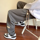 Men Sweatpants Men's Spring Waffle Sweatpants Loose Casual
