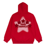 Men Fleece Lined Hoodie Embroidered Hoodie Men's High Street Ins Loose Pullover Hoodie