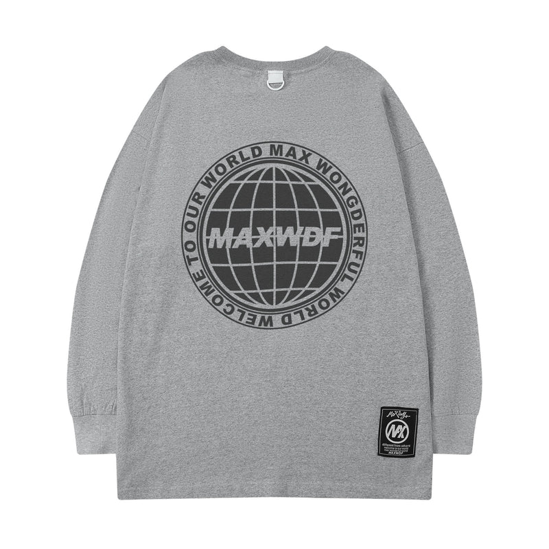 Men Long Sleeve Shirt Street round Neck Long Sleeve T-shirt Men and Women Hip Hop College Style