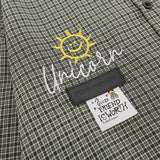 Men Long Sleeved T Shirt Vintage Plaid Long Sleeve Shirt Ins Bear Embroidery Pocket Casual Shirt