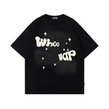 Men T Shirt Sweet Cool Heart Graffiti Printed Casual Short-Sleeved T-shirt Men and Women Couple