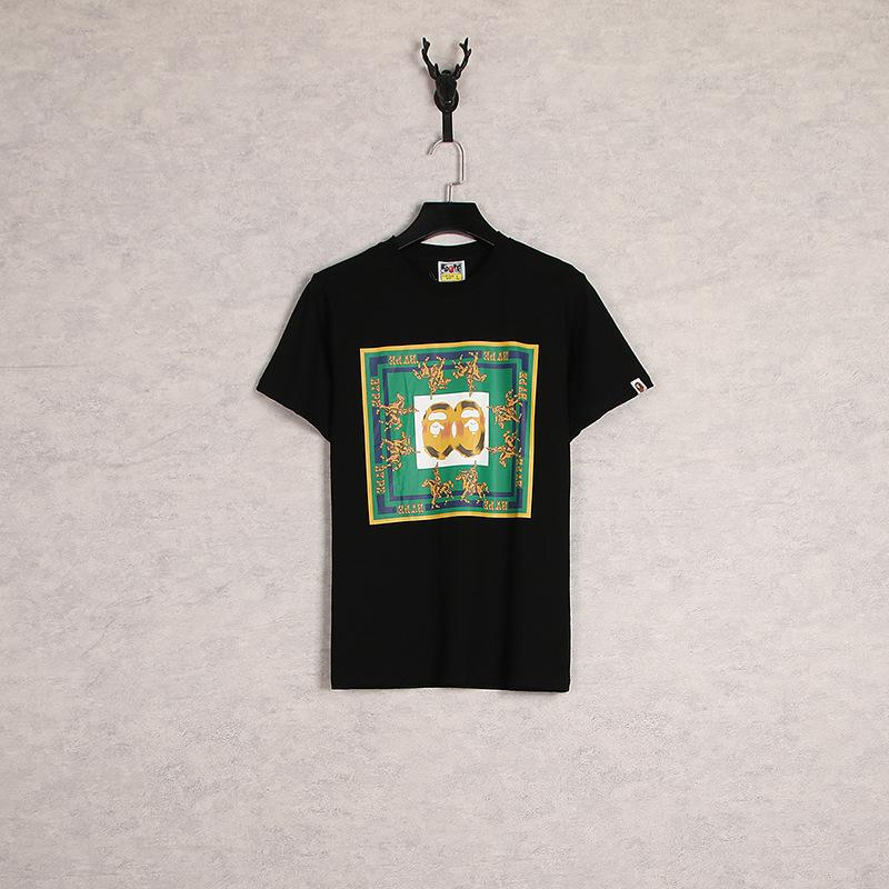 Bathing Ape T Shirt Cartoon Round Neck Summer Printing Plus Size Short-Sleeved Casual T-shirt
