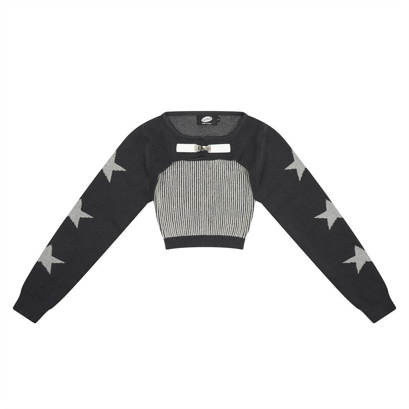 Women Sweater Short Knitwear for Girls Autumn XINGX Top