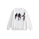 Unisex Hoodie Retro Fashion Brand Crew Neck Pullover Sweatshirt Men and Women