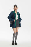 Unisex Jacket Autumn Striped Contrast Color Denim Jacket Women's Clothing