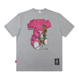 Men T Shirt Vintage Print Short Sleeves T-shirt Men and Women Couple Casual Loose