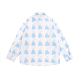 Men Long Sleeved T Shirt Printed Long Sleeve Shirt Boys BF Loose Casual Spring and Summer Shirt