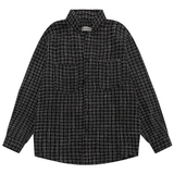 Men Long Sleeved T Shirt Embroidered Long Sleeve Shirt Coat Men's Loose Cardigan Plaid Shirt