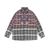 Men's Long Sleeve T Shirt Men's Spring and Autumn Stitching Embroidered Letter Long Sleeve Shirt