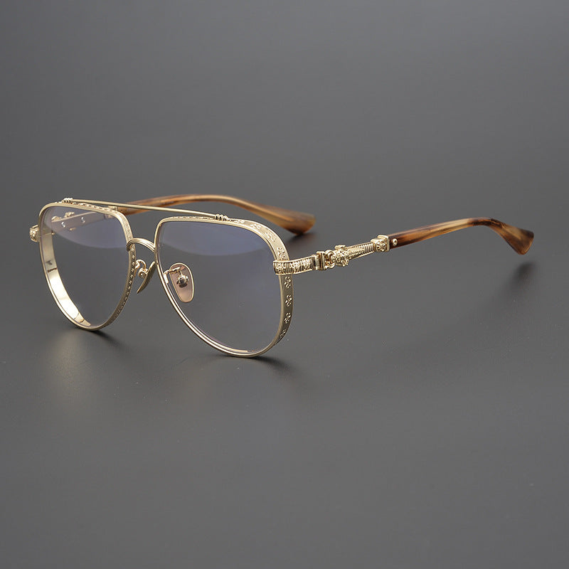 CHH Chrome Hearts Glasses Collector's Edition Pure Titanium Engraved Myopia Glasses Frame Sunglasses
