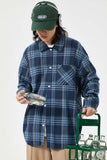 Unisex Jacket Autumn Plaid Labeling Shirt Women's Clothing