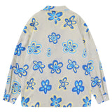 Men Long Sleeved T Shirt Printed Full Printed Long Sleeve Shirt Men's Casual Loose Pattern Spring and Autumn