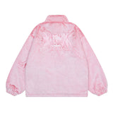 Men Cotton Mixed Jacket Coat Embroidered Lamb Coat Men's Winter Collar Drawstring Loose Cotton Coat Jacket