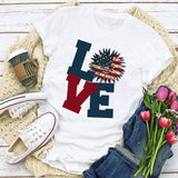 Women's Independence Day T Shirt Top Summer Fashion Creative Women