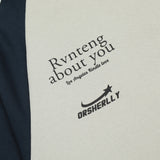 Men Hoodie Spring and Autumn Loose Sports round Neck Sweater Raglan Sleeve Pullover Top