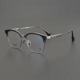 CHH Chrome Hearts Glasses Vintage Ultra Light Half Frame Myopia Glasses Frame