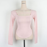 Women Long Sleeve Shirt Women's Curved Bottoming Shirt Tight