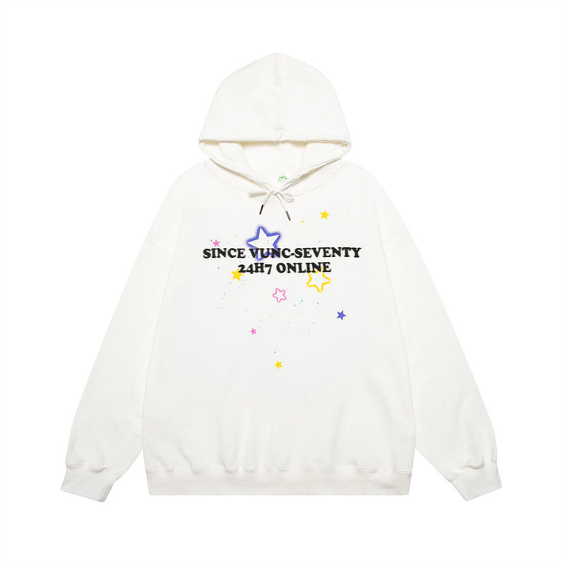 Men Hoodie Printed Hoodie Loose Personality Spring and Autumn