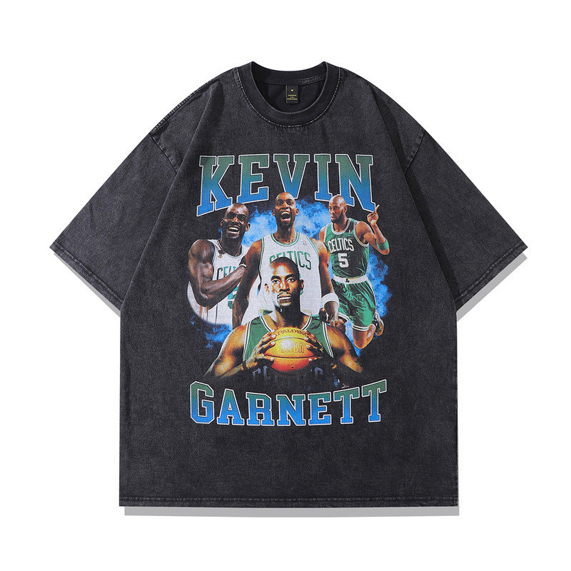 Men T Shirt Hip Hop Distressed Short-Sleeved T-shirt Men's Summer