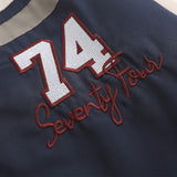 Men Cotton Mixed Jacket Coat Stitching Contrast Color Cotton Coat Jacket Men Winter Cotton Padded Warm Loose Letter Embroidery