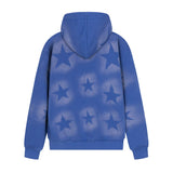 Men Fleece Lined Hoodie XINGX Letter Print Sweatshirt Men's Autumn and Winter Loose Zip Coat