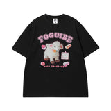 Men T Shirt Letter Printed Cotton Short-Sleeved T-shirt Men's Summer Loose