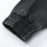 Men Denim Jacket Men's Autumn and Winter Loose Washed Distressed Denim Jacket