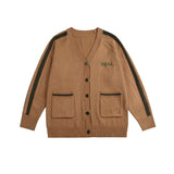 Unisex Sweatshirt Fall V-neck Cardigan Knitted Sweater