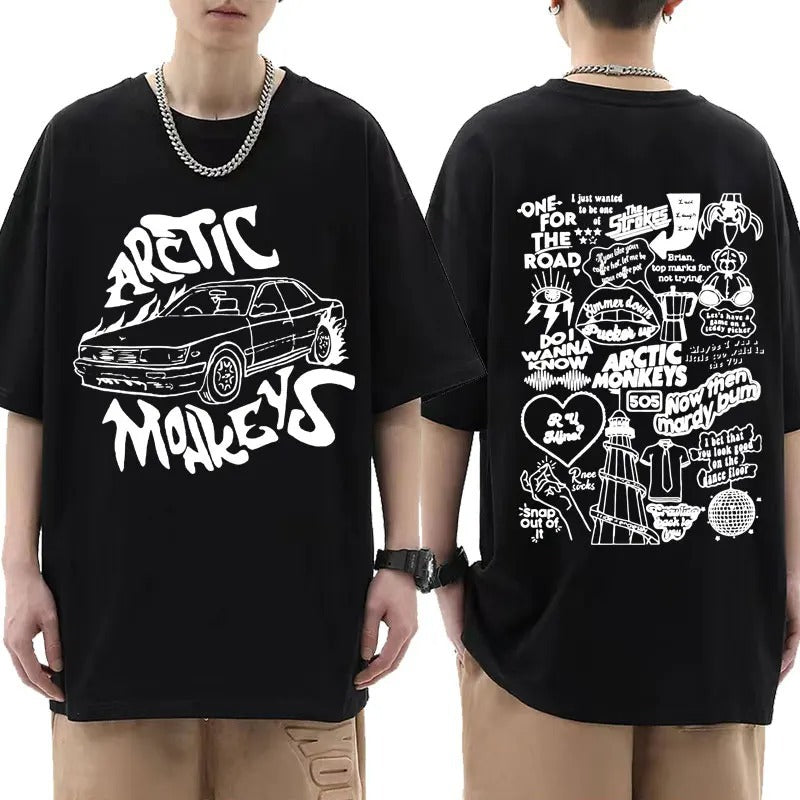 Arctic Monkeys Tour Graphic T Shirts Men's Hip Hop Retro