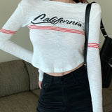 Women Long Sleeve Shirt O-neck Short Top Women's Bottoming Shirt T-shirt