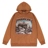 Men Hoodie Washed and Worn Hooded Sweater Loose Ins Autumn and Winter Clothing
