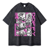 2024Roronoa Zoro T-shirts Vintage Washed Anime One Piece