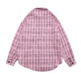 Men Long Sleeved T Shirt Plaid Shirt Long Sleeve Men's Ins Loose Street Lapel Shirt Autumn Coat