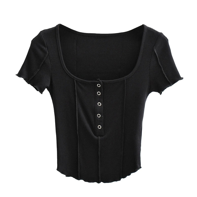 Women T-Shirt Short-Sleeved T-shirt Bottoming Shirt Top