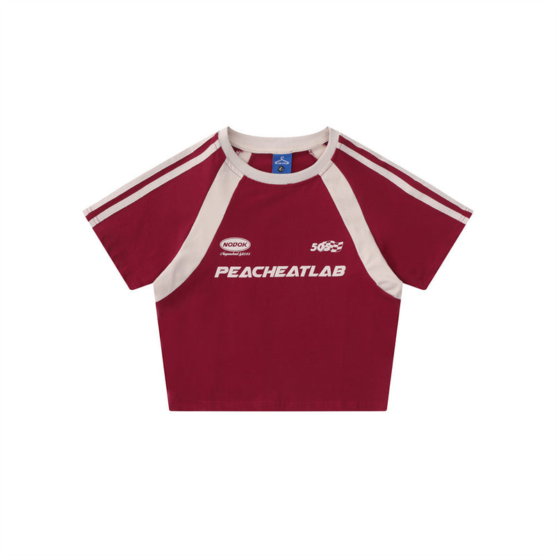 Women T-shirt Short Sleeve T-shirt Women's Sports Style Casual round Neck