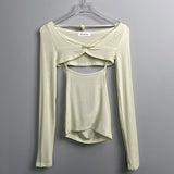 Women Long Sleeve Shirt Autumn Vest Long Sleeve Shawl Body-Hugging Suit
