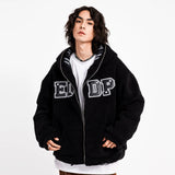 Men Cotton Padded Jacket Coat Double-Sided Wear Berber Fleece Cotton Coat Men's Winter Loose Cotton Coat Coat