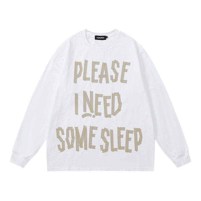 Men Long Sleeve Shirt Fashion Brand Casual Couple Long Sleeve T-shirt Retro Loose Men and Women