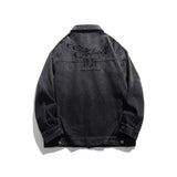 Unisex Sweatshirt Autumn Embroidery Denim Coat