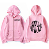 Italian Rock Band Maneskin Logo Zipper Hoodie Men's