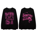 Men Long Sleeve Shirt Letter Printing Couple's Tops Street Casual Long Sleeve T-shirt Men and Women