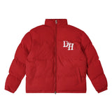 Men Cotton Mixed Jacket Coat Letter Printed Cotton-Padded Jacket Male Loose Casual Warm Cotton Coat