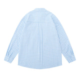 Men Long Sleeved T Shirt Spring and Autumn Yarn-Dyed Plaid Long Sleeve Shirt Men's Fashion Brand Bowknot Shirt